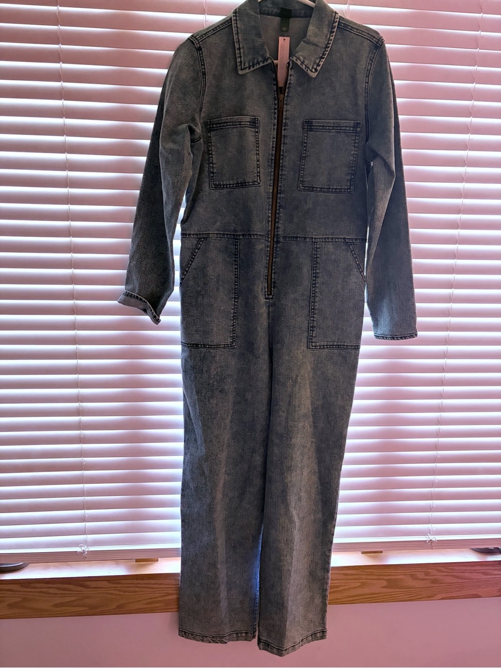 wild fable Blue Washed Denim Jumpsuit